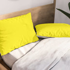 Modern abstract bright yellow neon color Pillow Sham Gallery Image 2