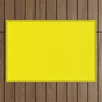 Modern abstract bright yellow neon color Outdoor Rug Gallery Image 1