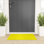 Modern abstract bright yellow neon color Welcome Mat Gallery Image 3