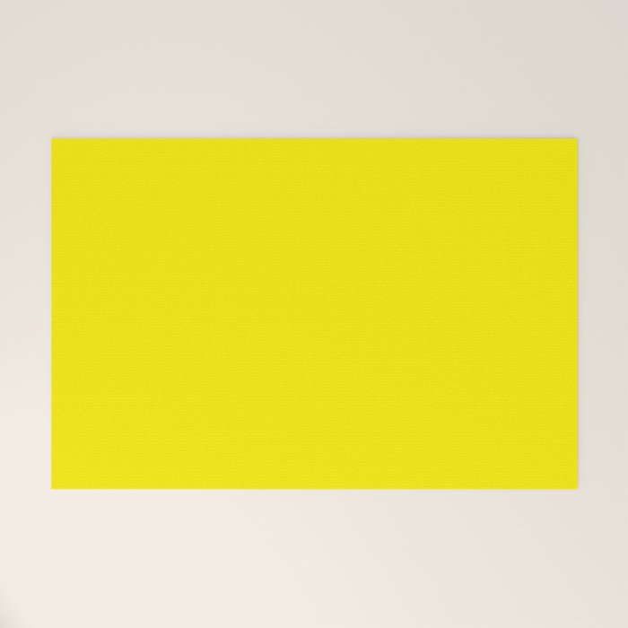 Modern abstract bright yellow neon color Welcome Mat Gallery Image 1