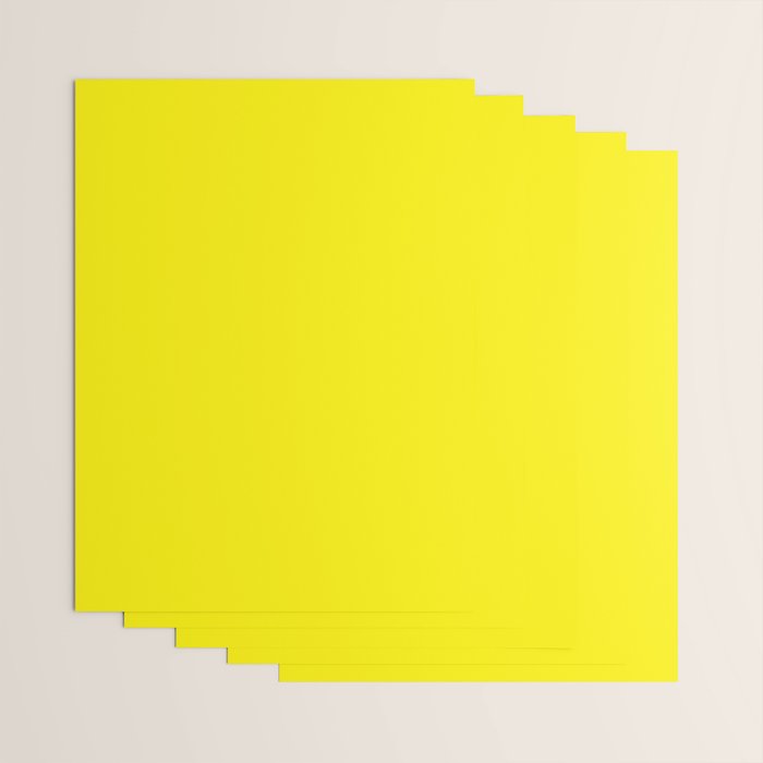Modern abstract bright yellow neon color Wrapping Paper Gallery Image 3