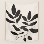 Minimalist plants and leaves Art 8 Wall Tapestry Gallery Image 4