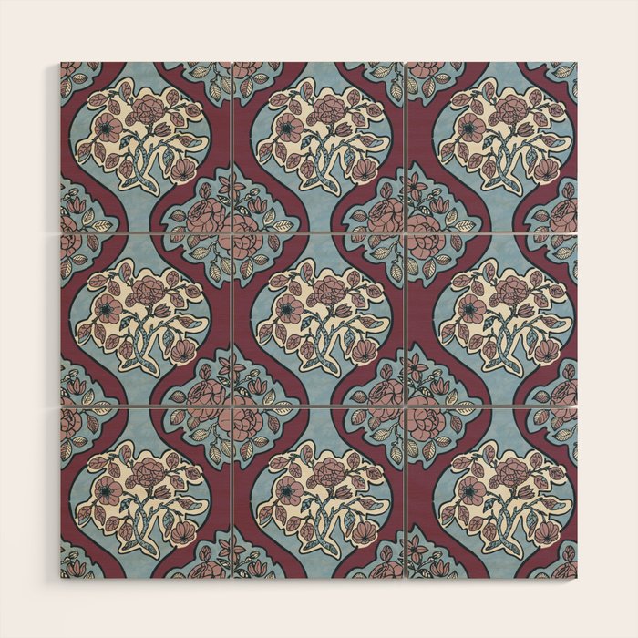 Antique Floral Beauty PB Wood Wall Art Gallery Image 1