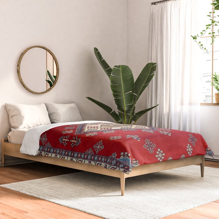 Red Diamond Blue Bluffs Kazak Persian Handmade Rugs  Comforter Gallery Image 2