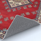 Red Diamond Blue Bluffs Kazak Persian Handmade Rugs  Rug Gallery Image 4