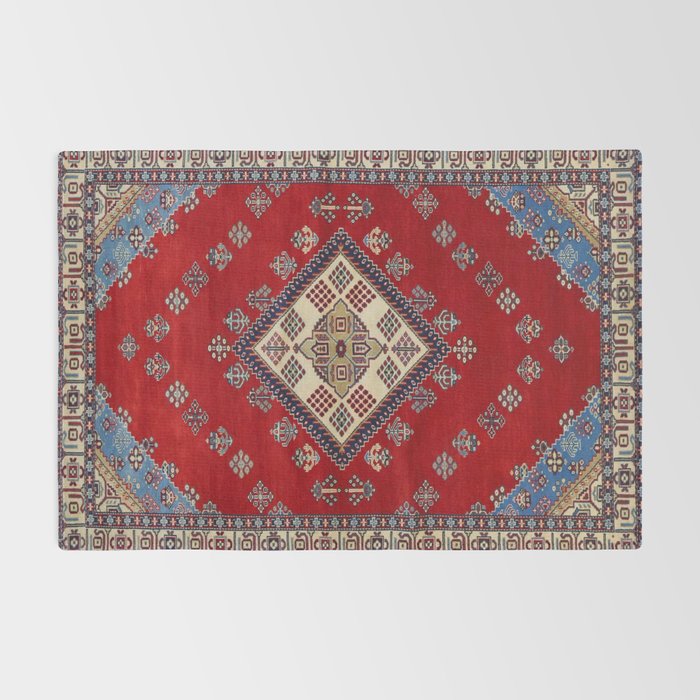 Red Diamond Blue Bluffs Kazak Persian Handmade Rugs  Rug Gallery Image 2