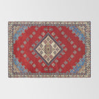 Red Diamond Blue Bluffs Kazak Persian Handmade Rugs  Rug Gallery Image 2