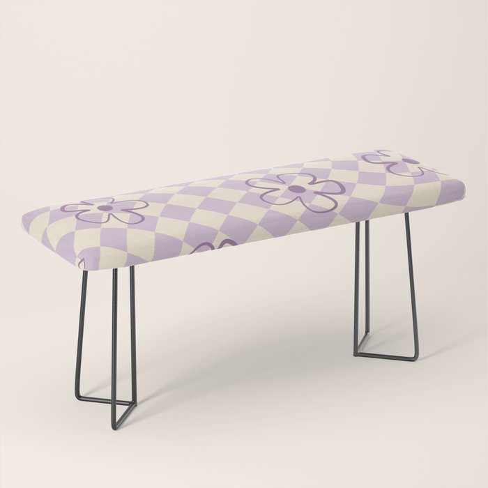 Purple Checker Flower Swirl Warp Bench Gallery Image 1