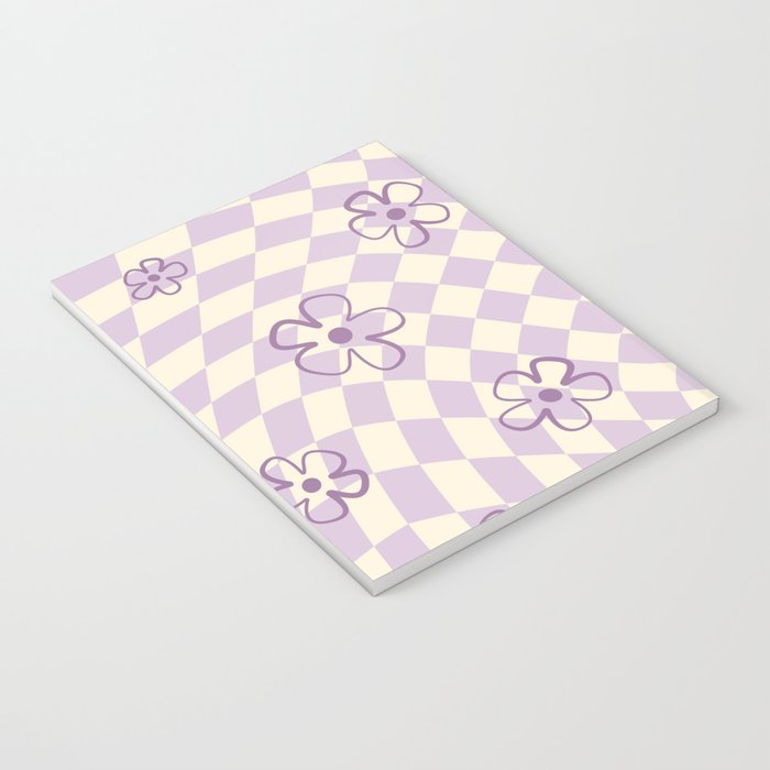 Purple Checker Flower Swirl Warp Notebook Gallery Image 3