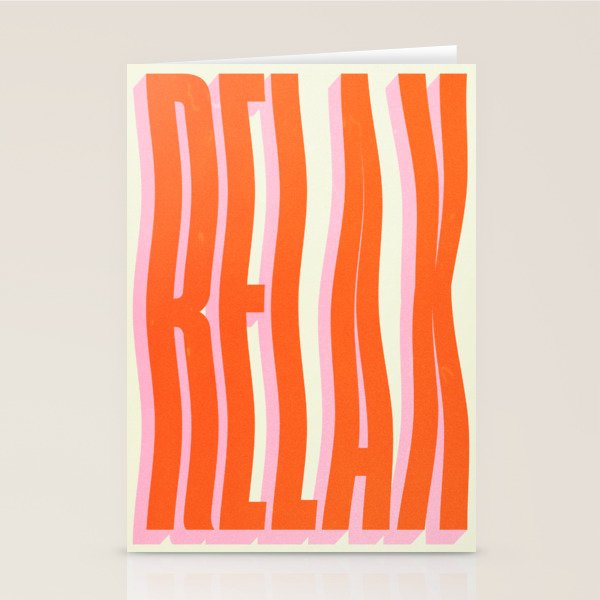 Relax: Wavy Edition Stationery Card Gallery Image 1
