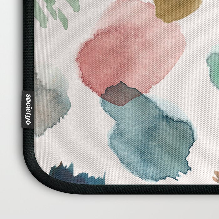 WILD WHIMS Abstract Watercolor Brush Strokes Laptop Sleeve Gallery Image 3