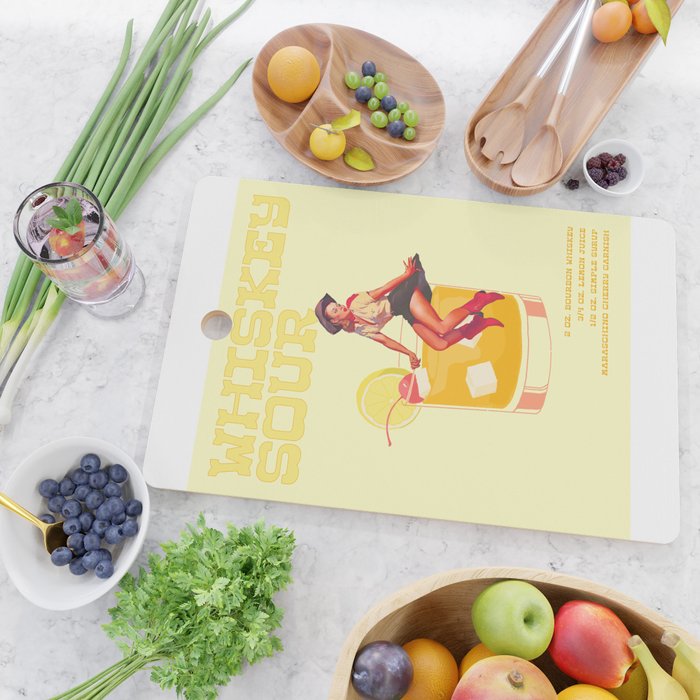 The Whiskey Sour Cocktail Cutting Board Gallery Image 2