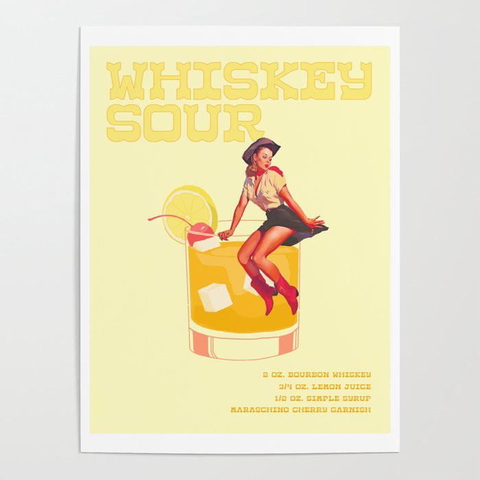 The Whiskey Sour Cocktail Poster Gallery Image 4