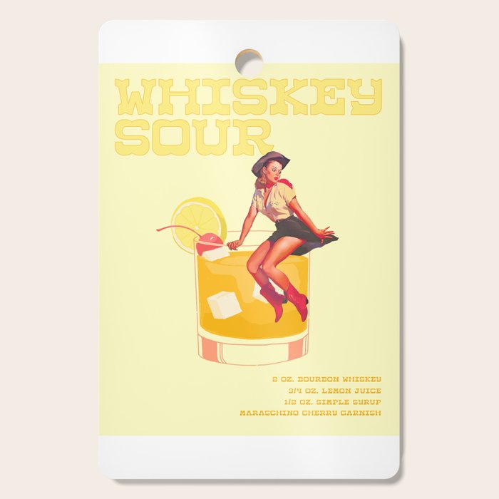 The Whiskey Sour Cocktail Cutting Board Gallery Image 1