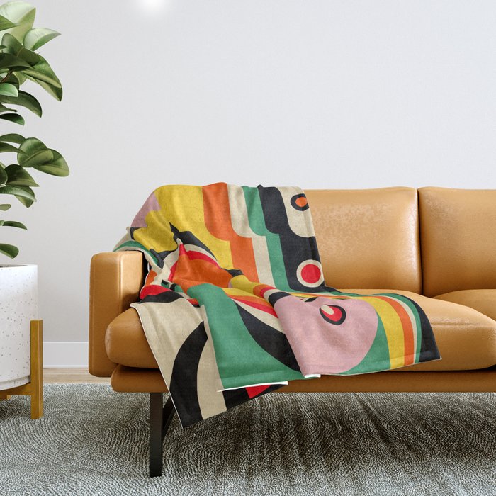 Colorful Girls Throw Blanket Gallery Image 1