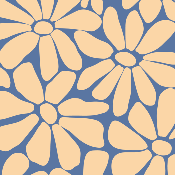 Retro Floral - Indigo  Coffee Mug Gallery Image 2