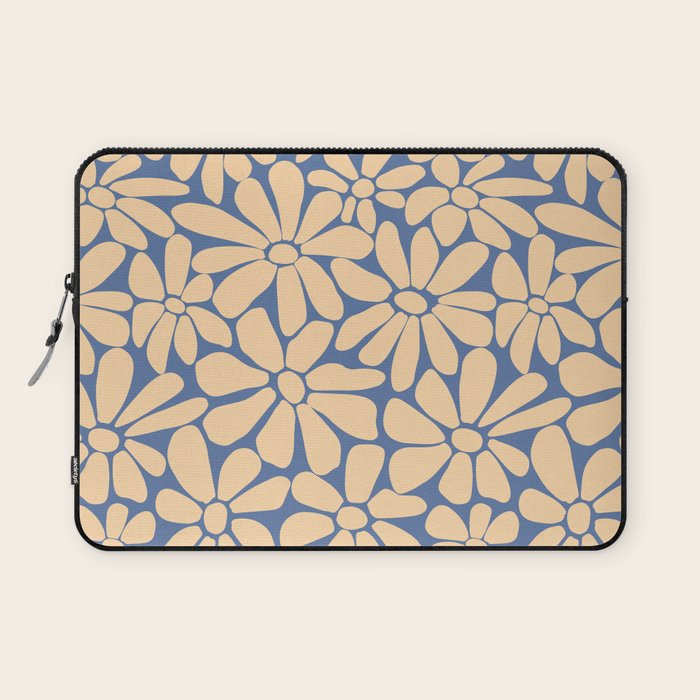 Retro Floral - Indigo  Laptop Sleeve Gallery Image 1