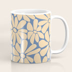 Retro Floral - Indigo  Coffee Mug Gallery Image 1