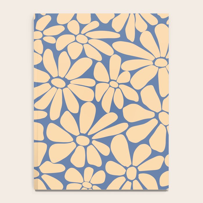 Retro Floral - Indigo  Notebook Gallery Image 4