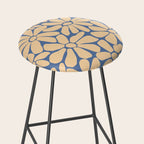 Retro Floral - Indigo  Stool Gallery Image 2