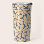 Retro Floral - Indigo  Travel Mug Gallery Image 2
