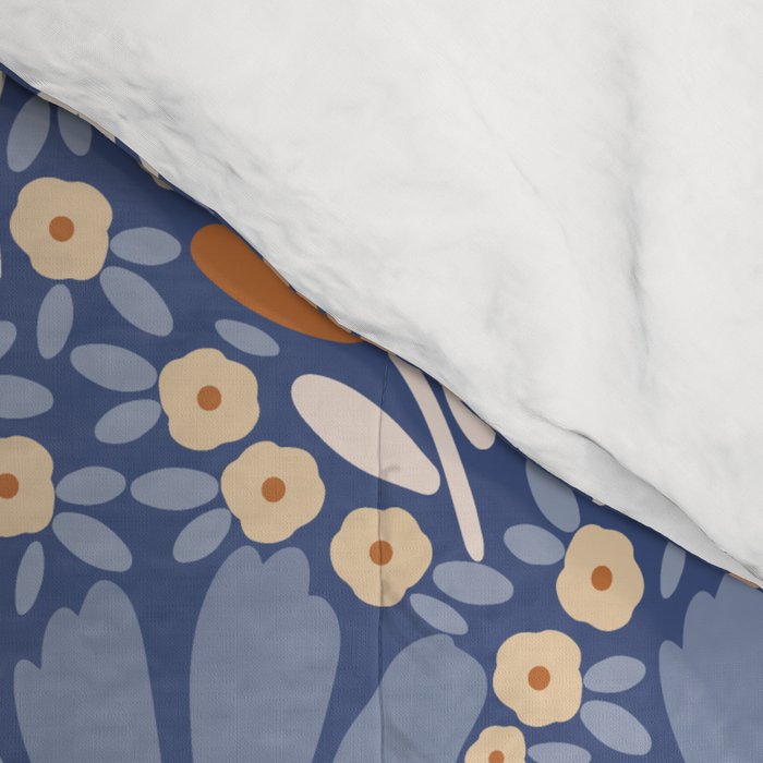 Winter Flower Field - Muted Colors Comforter Gallery Image 4