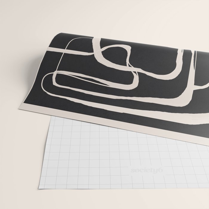 Modern Minimalist One Line Art 1 Wrapping Paper Gallery Image 2