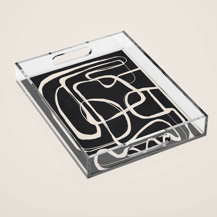 Modern Minimalist One Line Art 1 Acrylic Tray Gallery Image 1