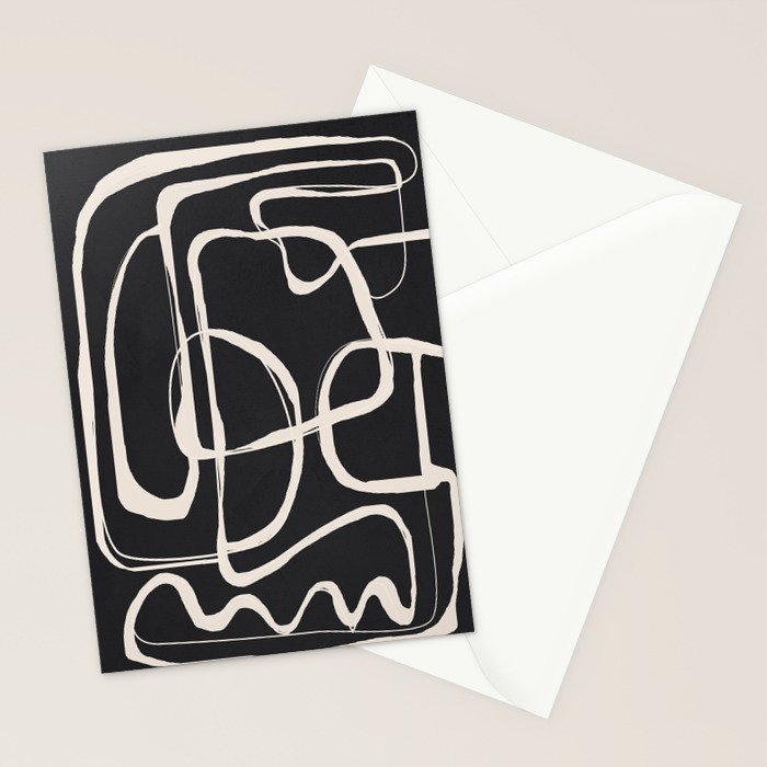 Modern Minimalist One Line Art 1 Stationery Card Gallery Image 2