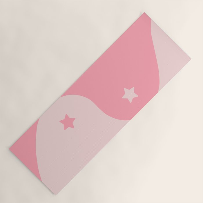 Pinkie Yin Yang Stars Yoga Mat Gallery Image 1