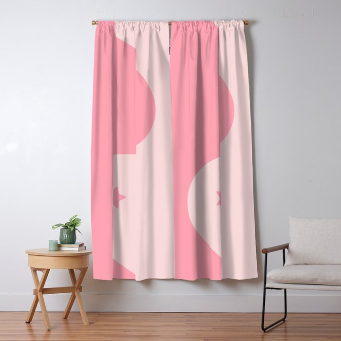 Pinkie Yin Yang Stars Window Curtain Gallery Image 1