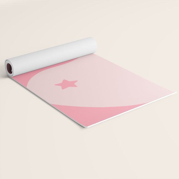 Pinkie Yin Yang Stars Yoga Mat Gallery Image 2