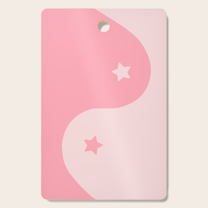 Pinkie Yin Yang Stars Cutting Board Gallery Image 1