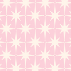 Midcentury Modern Atomic Starburst Pattern Baby Pink and Cream  Coffee Mug Gallery Image 2