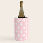 Midcentury Modern Atomic Starburst Pattern Baby Pink and Cream  Wine Chiller Gallery Image 1