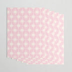 Midcentury Modern Atomic Starburst Pattern Baby Pink and Cream  Wrapping Paper Gallery Image 3