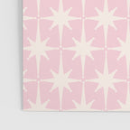 Midcentury Modern Atomic Starburst Pattern Baby Pink and Cream  Poster Gallery Image 3
