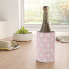 Midcentury Modern Atomic Starburst Pattern Baby Pink and Cream  Wine Chiller Gallery Image 4