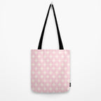 Midcentury Modern Atomic Starburst Pattern Baby Pink and Cream  Tote Bag Gallery Image 2