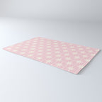 Midcentury Modern Atomic Starburst Pattern Baby Pink and Cream  Rug Gallery Image 3