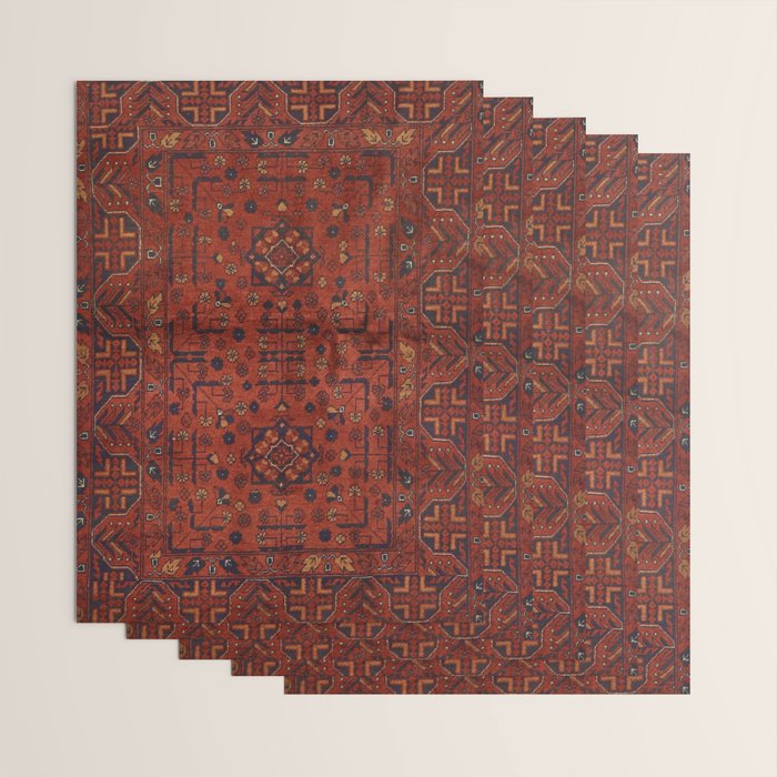 Traditional Vintage Moroccan Rug Design E13 Wrapping Paper Gallery Image 3