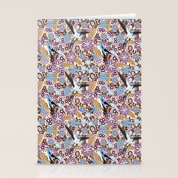 Vintage Floral Swallow Stationery Card Gallery Image 2