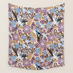 Vintage Floral Swallow Wall Tapestry Gallery Image 4