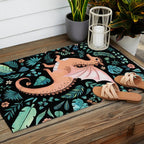Tropical Dragon in Peach Outdoor Rug Gallery Image 2