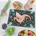 Tropical Dragon in Peach Cutting Board Gallery Image 2