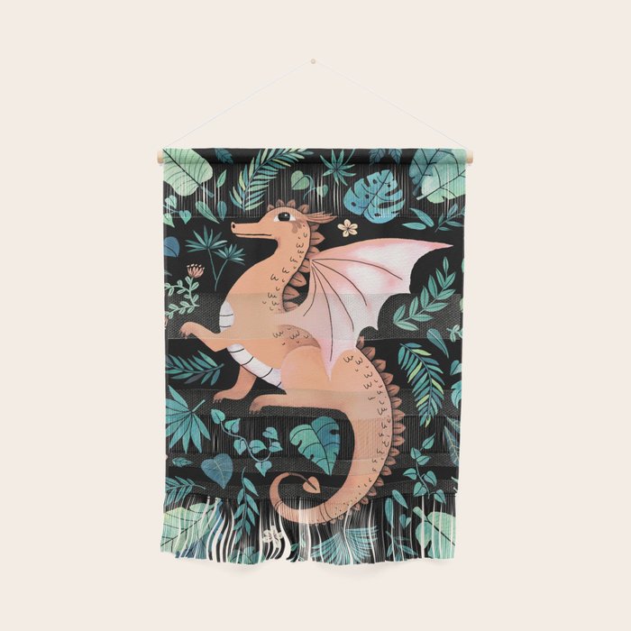Tropical Dragon in Peach Wall Hanging Gallery Image 1