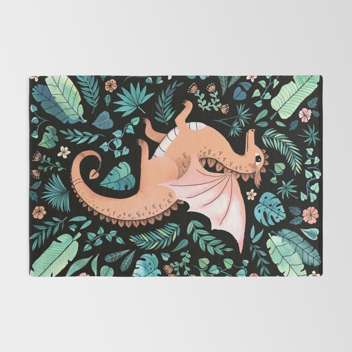 Tropical Dragon in Peach Rug Gallery Image 2