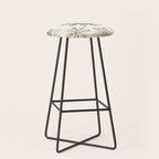 Blue Beige Winter Snowflakes Watercolor Illustration Stool Gallery Image 1