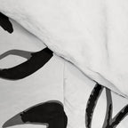 Black and white floral nature art doodle pattern Comforter Gallery Image 4