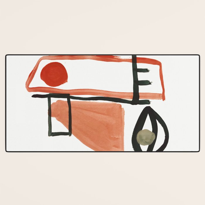 Abstract Face Desk Mat Gallery Image 3